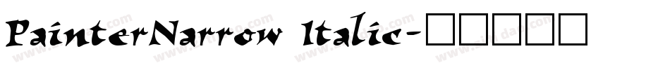 PainterNarrow Italic字体转换